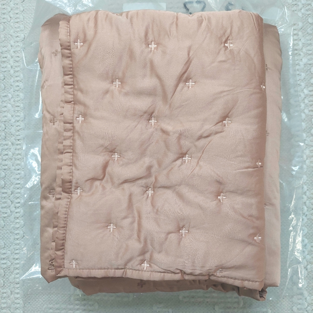 NWOT! Quince Organic Bamboo Clay Quilt & 1 Sham! Twin! (878)(READ) - Picture 6 of 11